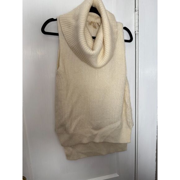 Michael Kors Merino Wool Alpaca Blend Sleeveless Cowl Neck Shaker Sweater - Picture 1 of 3
